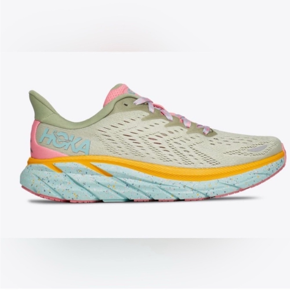 Hoka Free People Clifton Women's Multicolor Running Shoes, Size 8, EUC